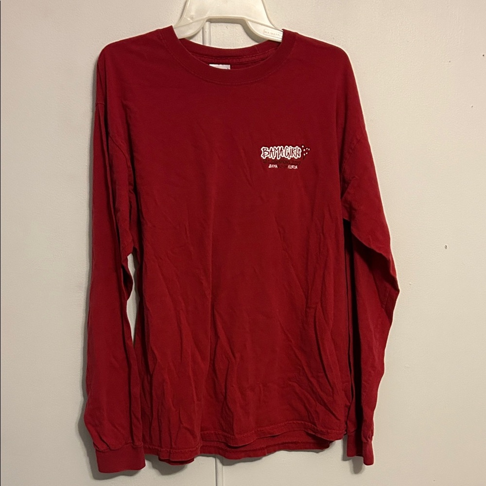 Red Long Sleeve Women’s Shirt-University Of Alabama